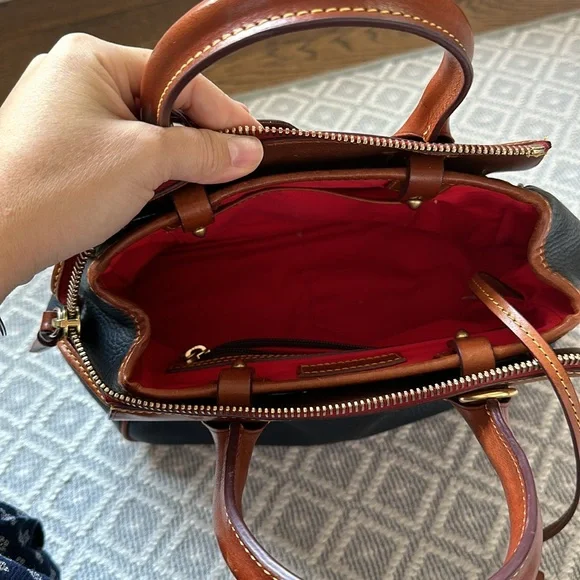 Dooney & Bourke Navy Leather Bag - Picture 9 of 10